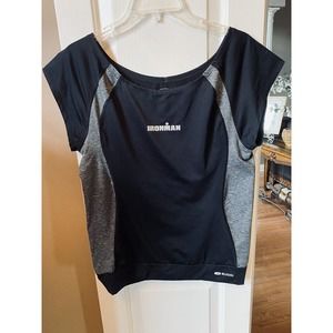 Sugoi Ironman Black Gray‎ Jersey Athletic Shirt Size Small